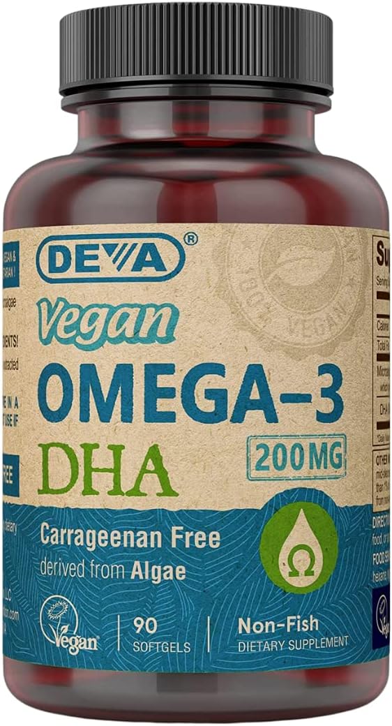 DEVA Vegan Omega-3 DHA Supplement,